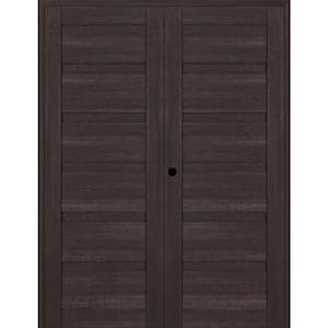 Louver 72 in. x 83.25 in. Right Active Veralinga Oak Wood Composite Double Prehung Interior Door