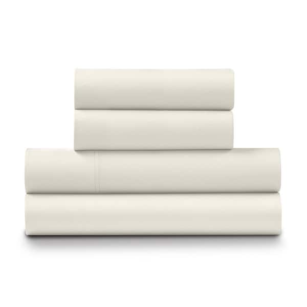 ELLA JAYNE Bamboo Deep-Pocket 4-Piece Queen Sized, Ivory Sheet Set
