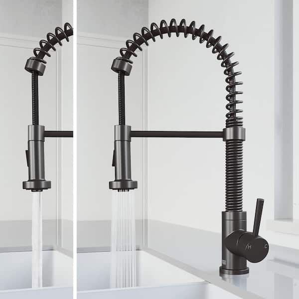 VIGO Edison Single Handle Pull-Down Sprayer Kitchen Faucet in