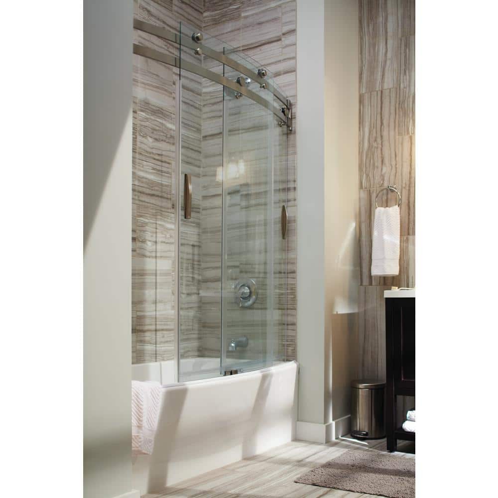 Delta Classic 400 Curve 30 in. x 60 in. x 80 in. Bath and Shower Kit with Right-Hand Drain in White -  BVS400CR