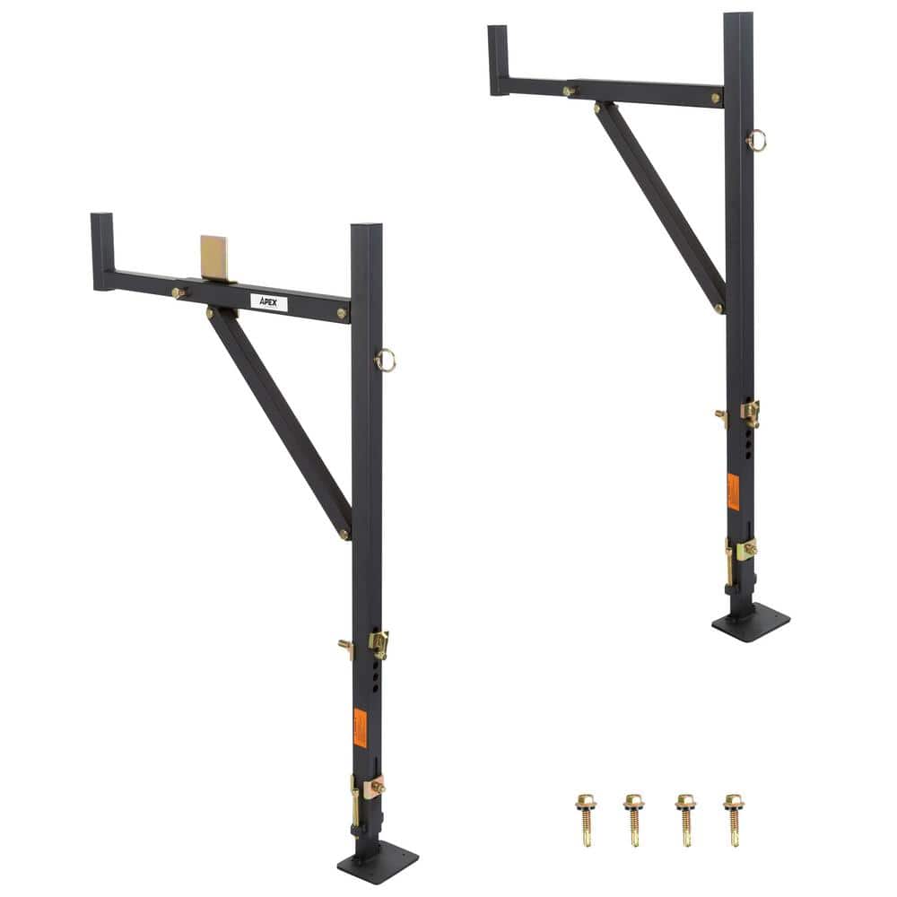 Elevate Outdoor 250 lbs. Adjustable No-Drill Steel Ladder Rack NDSLR - The  Home Depot