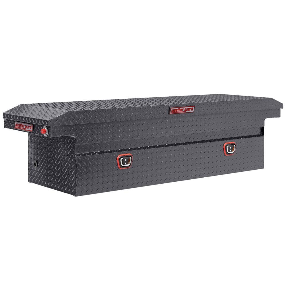 Weather Guard 72 in. Gray Aluminum Full Size Low Profile Crossbed Truck Tool Box-121-6-03 - The Weather Guard Low Profile Truck Tool Box
