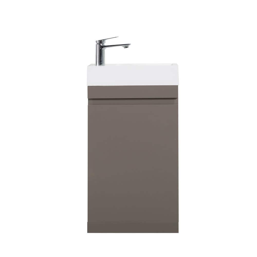 Laura 18.00 in. W x 10.20 in. D x 36.60 in. H Single Sink Freestanding Bath