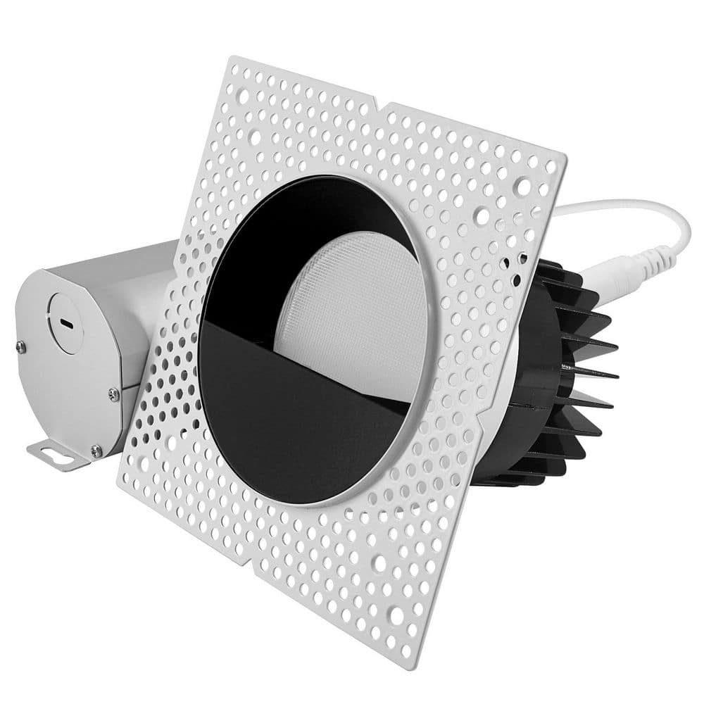 4 In. Integrated LED Trimless Recessed Light with Black Wall Washer Trim, 25W, 2000LM, 5CCT, 60°, Dimmable, CRI90, ETL price history on PriceWatchPro