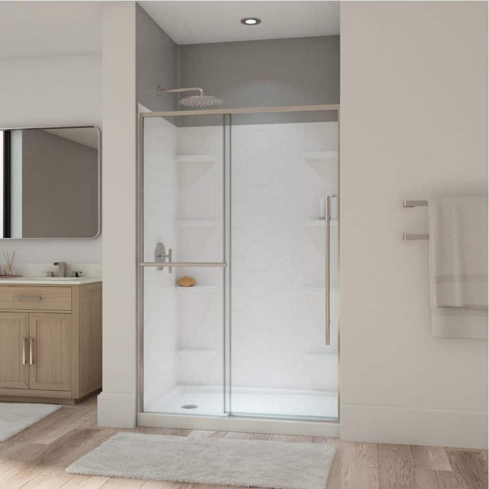 DreamLine Dawn 44-48 in. W x 72 in. H Semi-Frameless Sliding