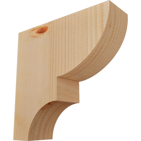 Ekena Millwork 3-1/2 in. x 12 in. x 12 in. Douglas Fir Ridgewood Smooth Corbel