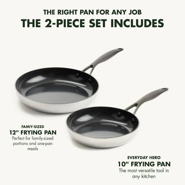 GreenPan Venice Pro 8 & 10 Ceramic Nonstick Fry Pan Set 