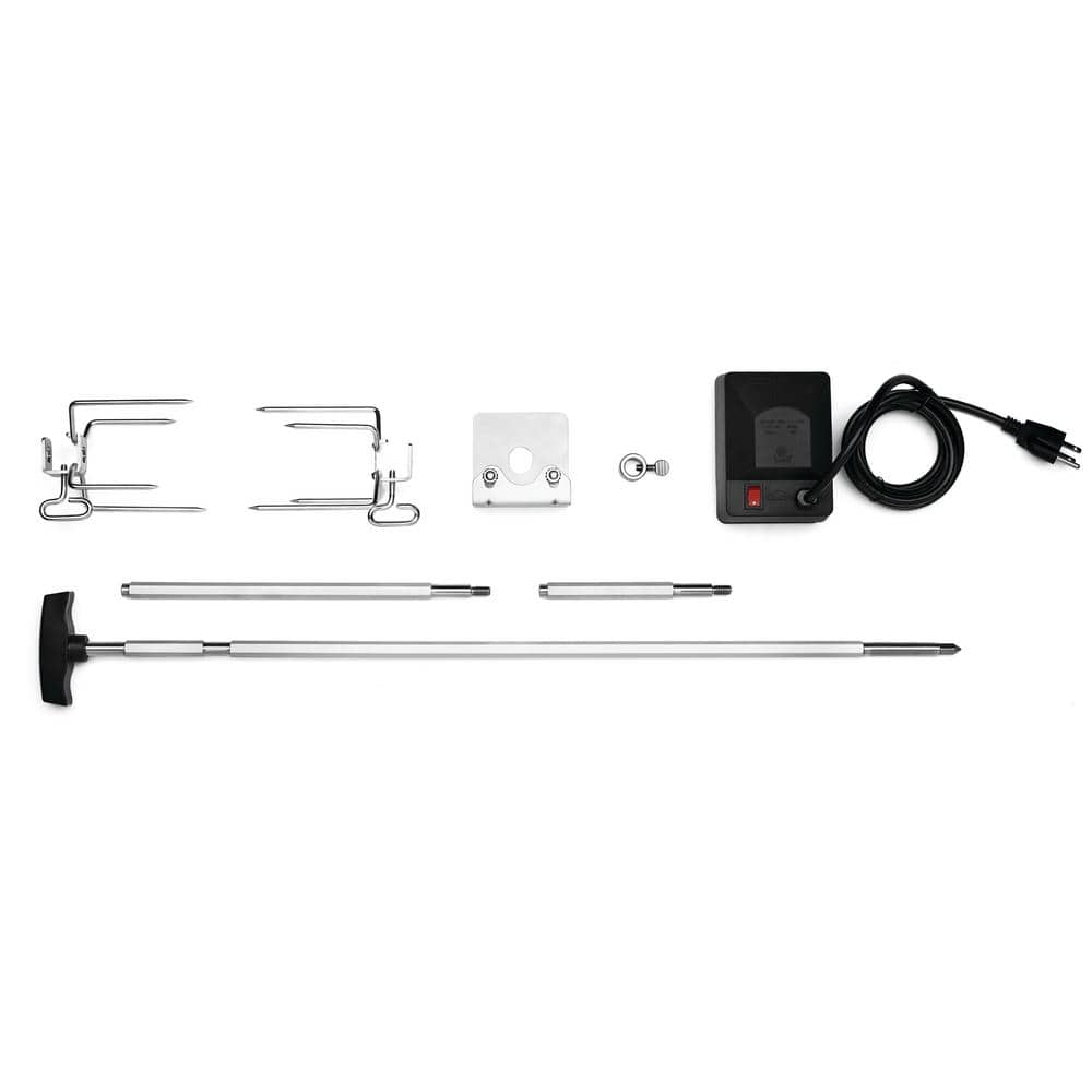 Heavy Duty Stainless Steel Rotisserie Kit for Charcoal Grills