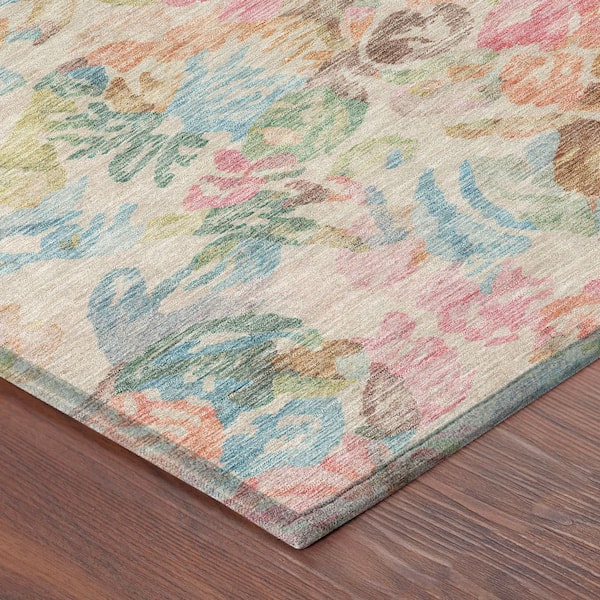 Chantille Machine Washable Indoor/Outdoor Abstract ACN2723 Pink 8 ft. x 10 ft. Area Rug