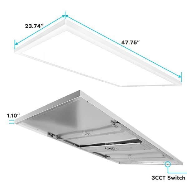 LUXRITE 24 in. x 48 in. 5000 Lumens Integrated LED Panel Light 50