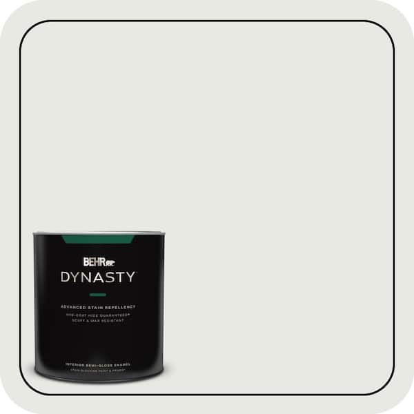BEHR DYNASTY 1 qt. #750E-1 Steam White Semi-Gloss Enamel Interior Stain-Blocking Paint & Primer
