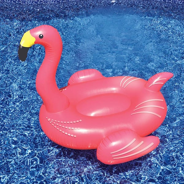 Swimline Giant Peacock & Flamingo Swimming Pool Inflatable Animal Float Combo 