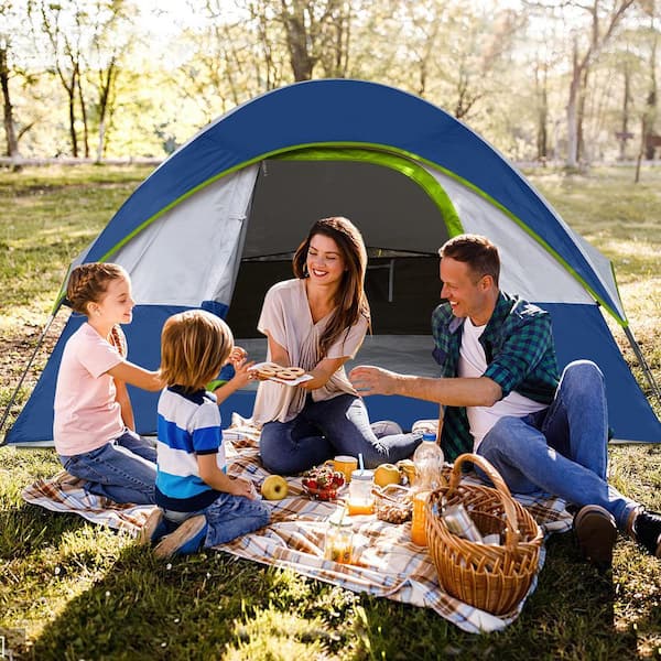 Tenleaf 9 ft. x 7 ft. 4-Person Deep blue Portable Dome Waterproof