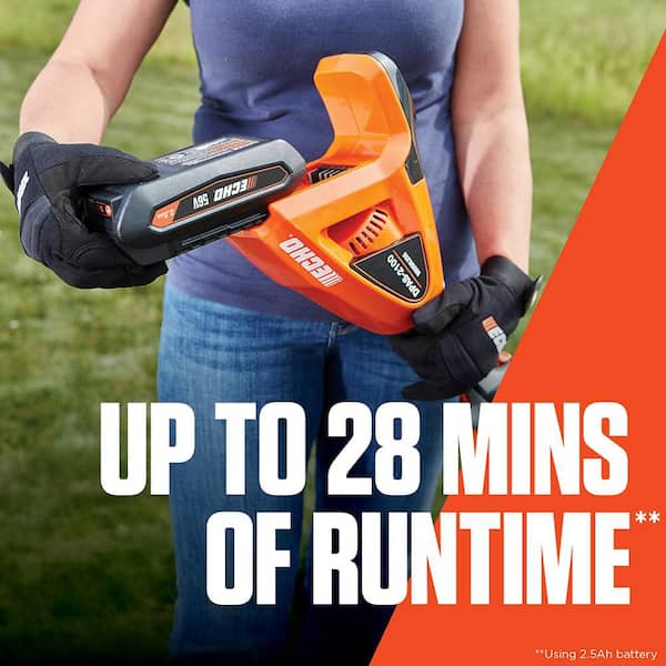 56V Brushless Cordless Battery Attachment Capable 16 in. String Trimmer w/ Speed-Feed Head and 2.5Ah Battery and Charger