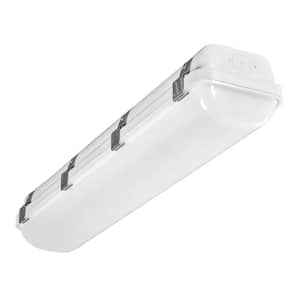 2 ft. 34-Watt Equivalent Integrated LED Gray Strip Light Fixture Selectable CCT 3500/4000/5000K Vapor Tight