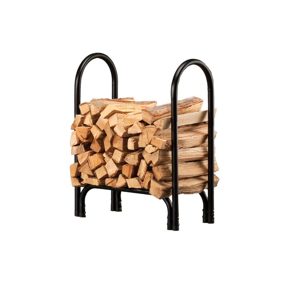 Shelter Small Black Powder Coat Steel Log Rack