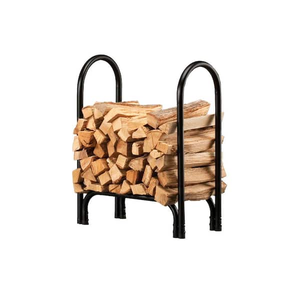 28 in. Tubular Steel Firewood Storage Log Rack