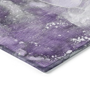 Chantille ACN518 Purple 8 ft. x 10 ft. Machine Washable Indoor/Outdoor Geometric Area Rug