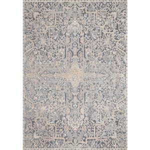 Lucia Charcoal/Multi 2 ft. x 3 ft. Transitional Polypropylene/Polyester Pile Area Rug