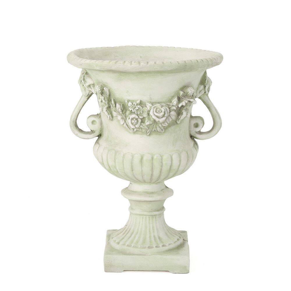 17.30 in. W x 24.00 in. H Concrete Garden Urn Planter in White price history on PriceWatchPro