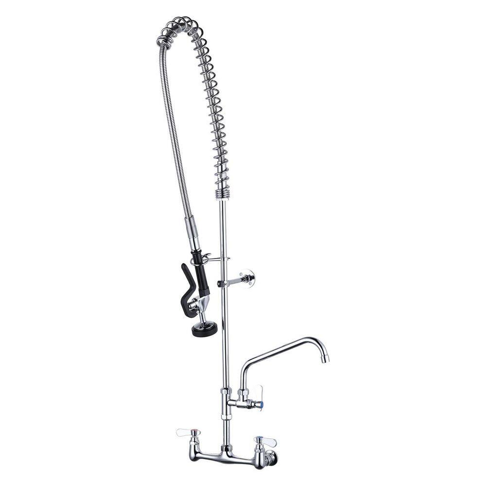 25 in. H Commercial Triple Handles 180° Swivel Pull Down Sprayer Kitchen Faucet with Add on 12 in. Spout and in Chrome price history on PriceWatchPro