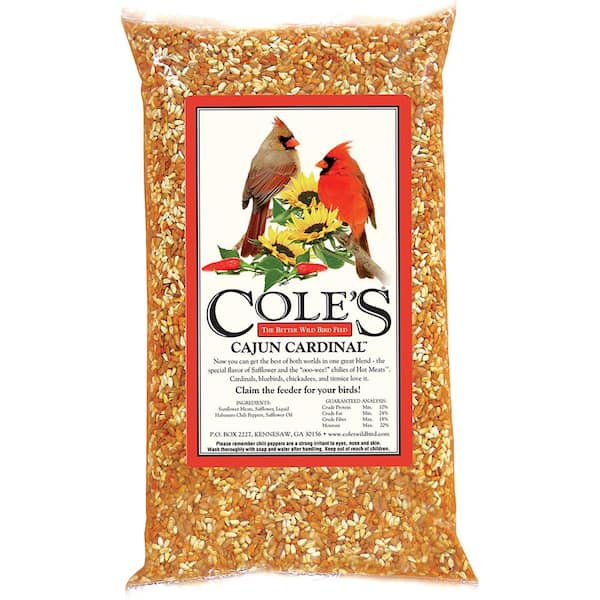 COLE'S 10 lb. Cajun Cardinal Assorted Species Sunflower Meats Wild Bird Seed Food