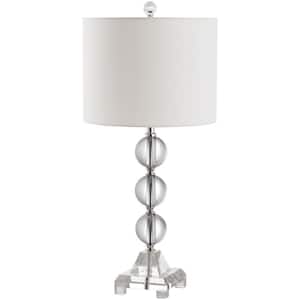 Fiona 24 in. Crystal Crystal Ball Table Lamp with White Shade