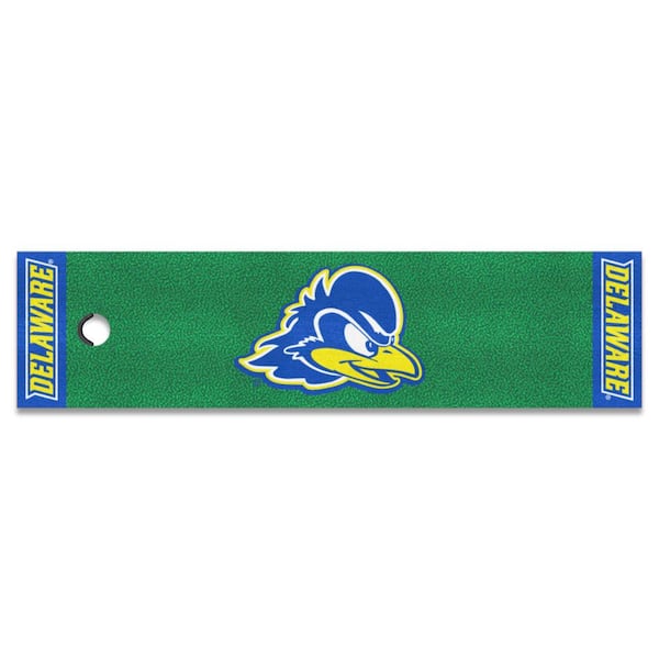 FANMATS 1.5 ft. x 6 ft. University of Delaware Blue Hens Putting Green Mat