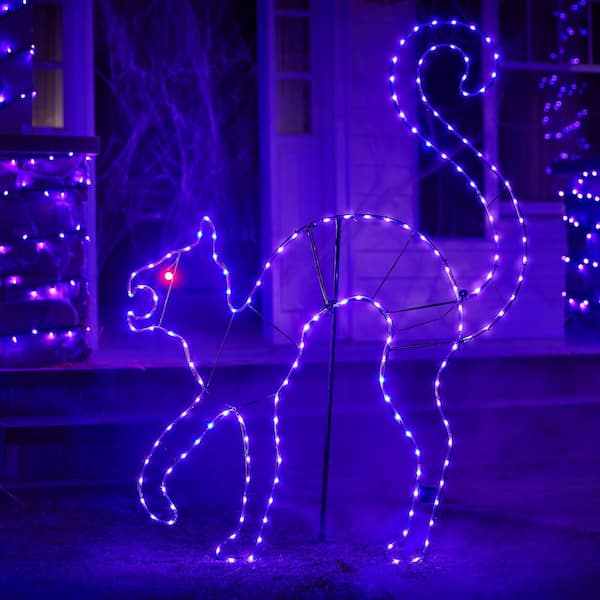4.5 FT Halloween Classics LED Black Cat Silhouette