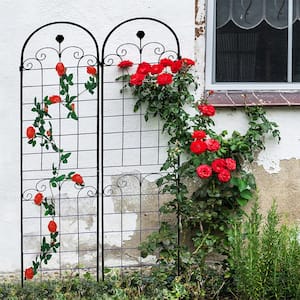 86.7 in. x 19.7 in. Metal Garden Arched Trellis for Climbing Plants Outdoor (Set of 4)