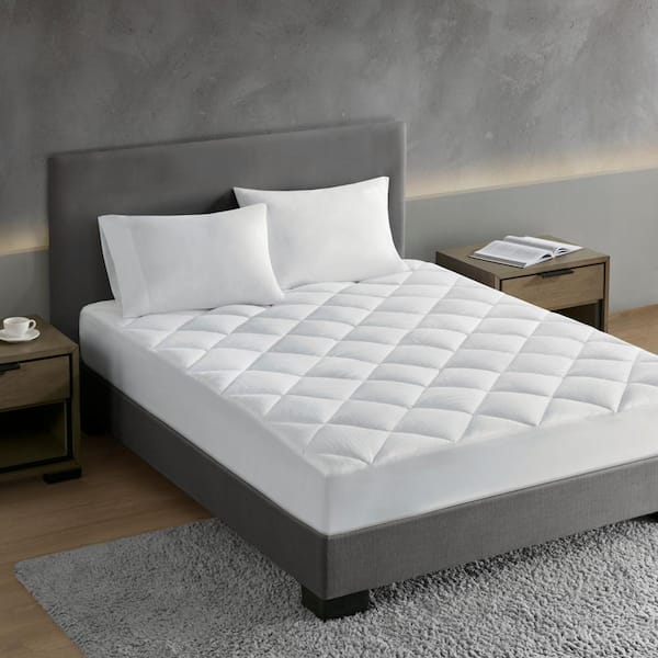 Signature 15 in. White King Dobby Cotton Waterproof Mattress Pad