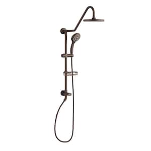 6-spray 8 in. Dual Shower Head and Handheld Shower Head with Low Flow in Oil-Rubbed Bronze