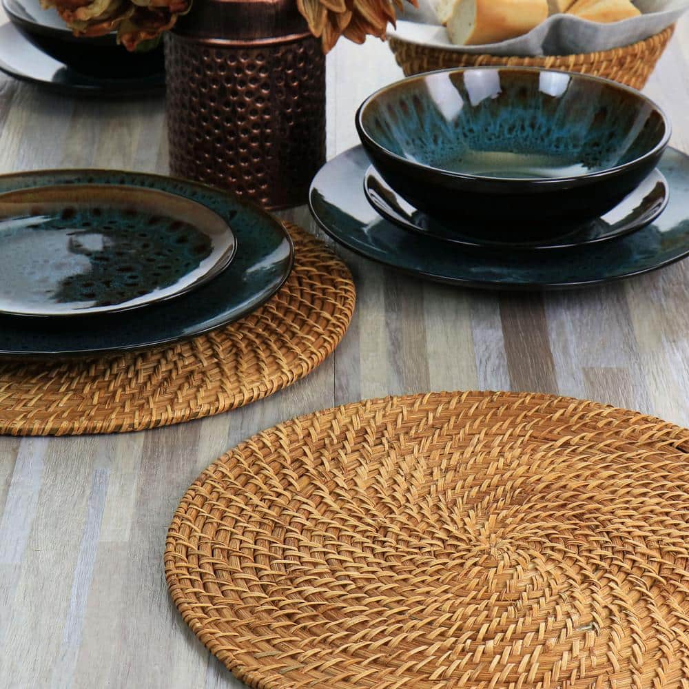 Natural Rattan 14" Woven Round Placemat