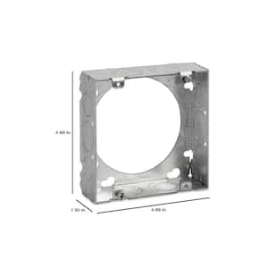 4-11/16 in. 2-Gang New Work Square Metal Electrical Box Extension Ring