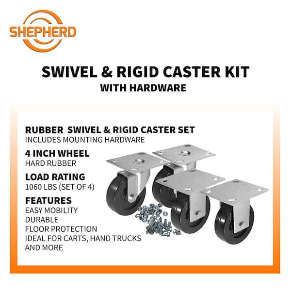 4 in. Rubber Caster Kit 4 in. Rubber Caster Kit