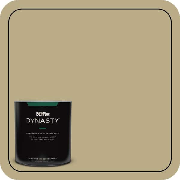 1 qt. #S330-4 Fennel Seed One-Coat Hide Semi-Gloss Enamel Interior Stain-Blocking Paint and Primer
