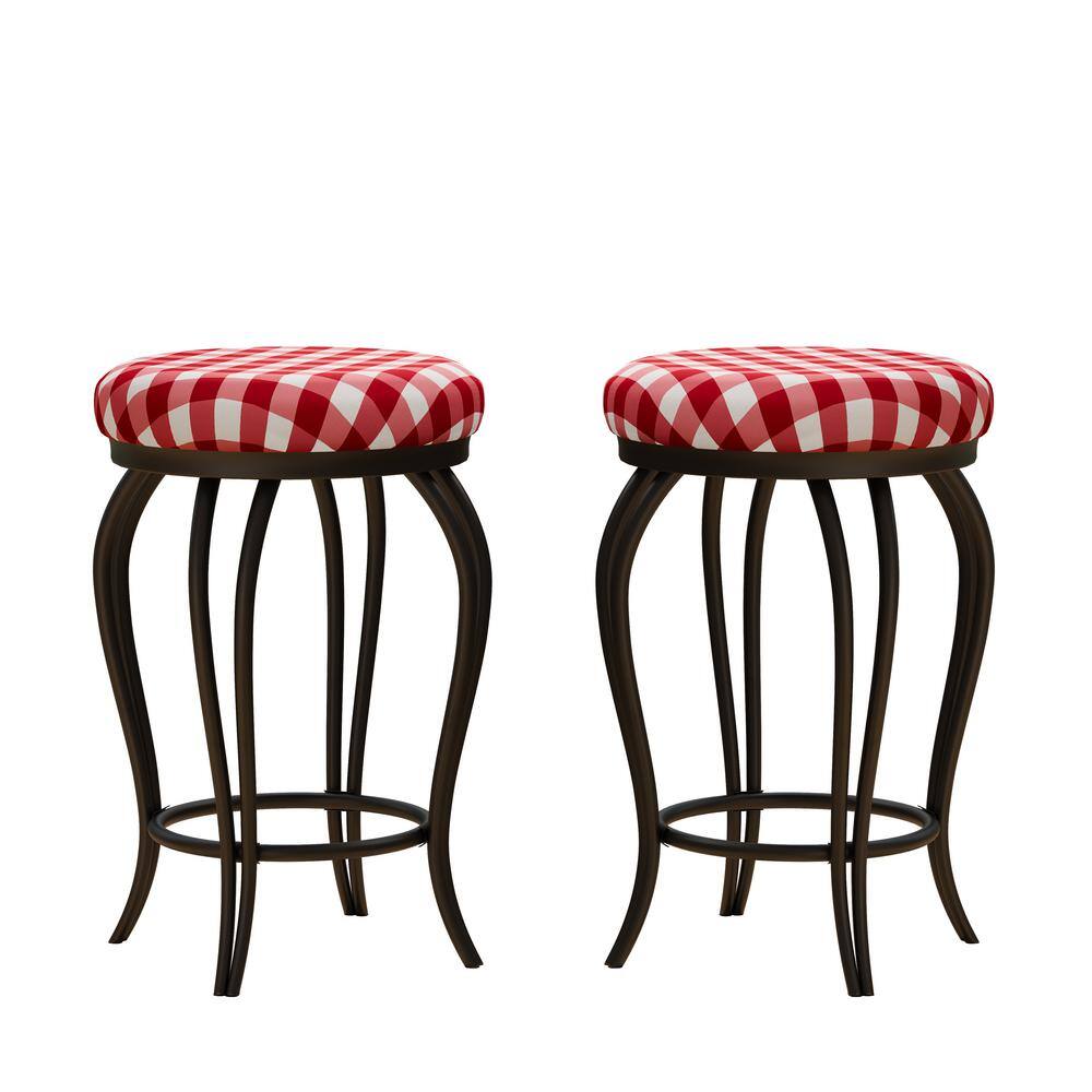 Tatayosi Country Style Metal Bar Chairs, 25.5In Counter Bar Stools with