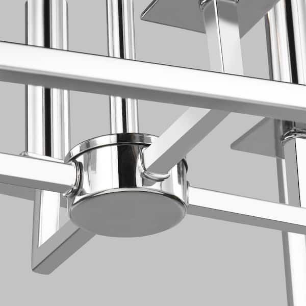 Generation Lighting - Perryton Small 12.25 in. 4-Light Chrome Modern Transitional Candlestick Hanging Pendant