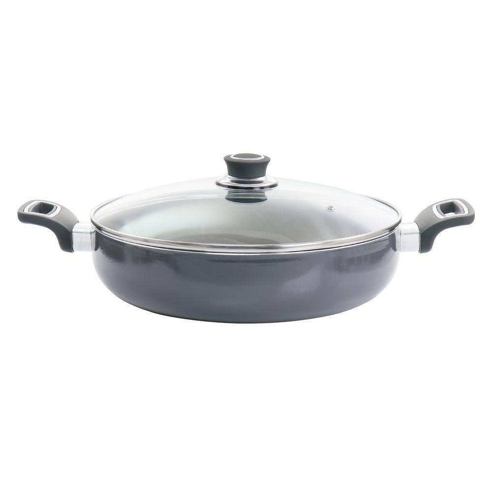 Oster Ashford 5 qt. Black Nonstick Aluminum Everyday Pan 985117612M - The  Home Depot