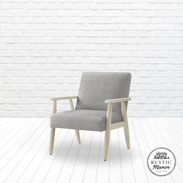 cream and grey armchair