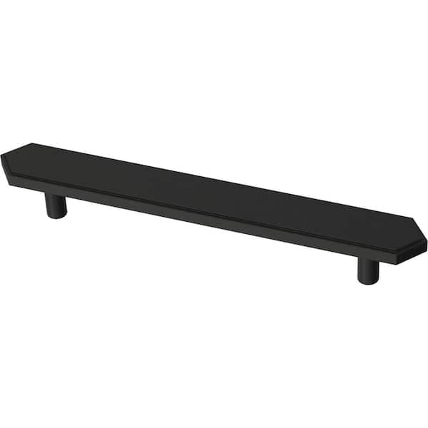 Liberty Elongated Hex 5-1/16 in. (128 mm) Matte Black Drawer Pull