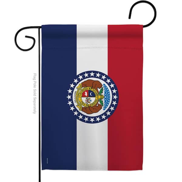 Ornament Collection 13 in X 18.5 Missouri States Garden Flag Double-Sided Regional Decorative Horizontal Flags