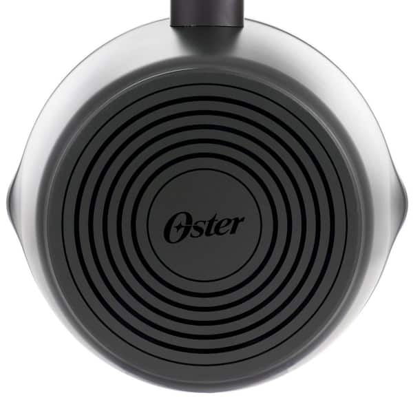 Oster Kingsway 11 Inch Aluminum Nonstick Square Grill Pan in Black