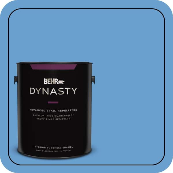 BEHR DYNASTY 1 gal. #P520-4 Cornflower Eggshell Enamel Interior Stain-Blocking Paint & Primer