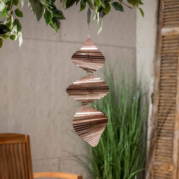 20 in. H Copper Stainless Steel Illusion Wind Spinner