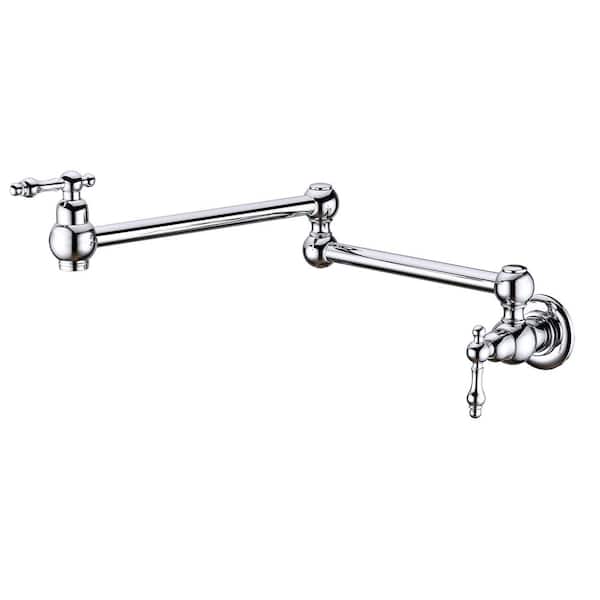WELLFOR Wall Mount Pot Filler Faucet in Chrome