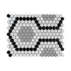 Hex Circuit White Honeycomb 15.5 in. x 11.75 in. Matte Porcelain Mosaic Floor and Wall Tile (1.26 sq. ft./each)
