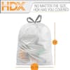 HDX 18 Gal. White Kitchen and Compactor Drawstring Bags (90-Count