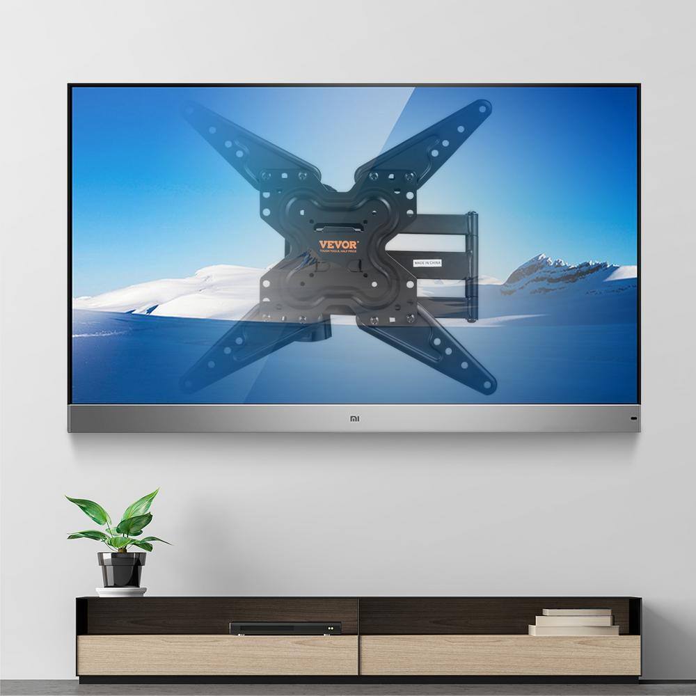 Black Carbon Steel Full Motion Wall TV Mount for 26-55 inch TVs