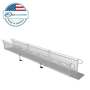 PATHWAY 3G 24 ft. Wheelchair Ramp Kit with Solid Surface Tread and Vertical Picket Handrails